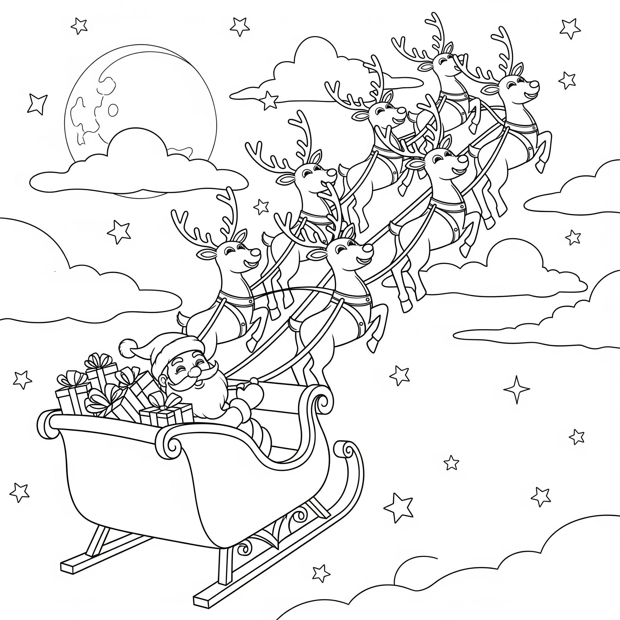 Reindeer and Sleigh